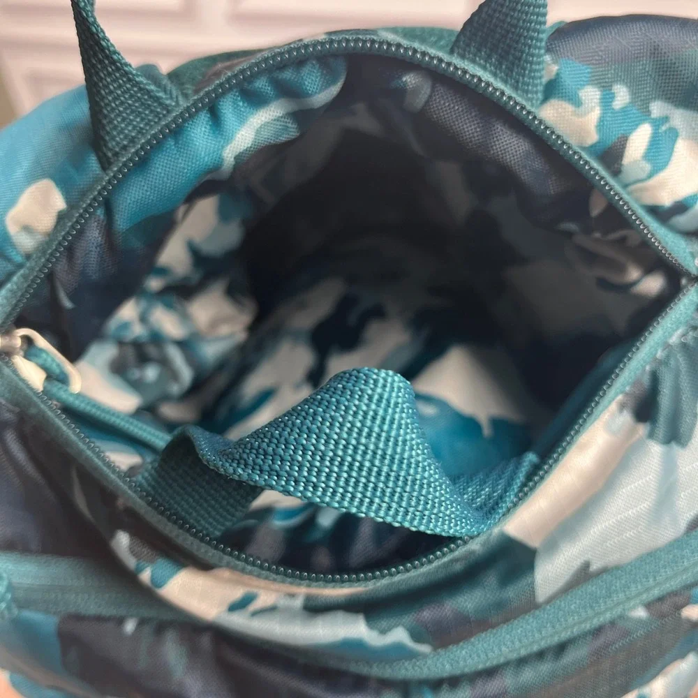 Eddie Bauer Stowaway 30L Backpack Teal Blue Camo Packable Lightweight